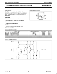 SA4558D datasheet: Dual general-purpose operational amplifier SA4558D