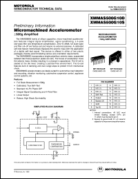 XMMAS500G10D datasheet: Micromachined accelerometer XMMAS500G10D
