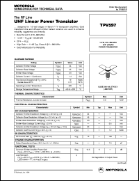 TPV597 datasheet: UHF linear power transistor TPV597