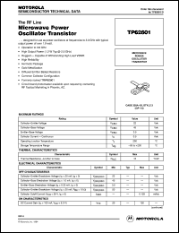 TP62601 datasheet: Microwave power oscillator transistor TP62601