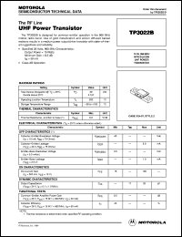 TP3022B datasheet: UNF power transistor TP3022B