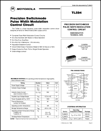 TL594IN datasheet: Precision Switchmode pulse width modulation control circuit TL594IN