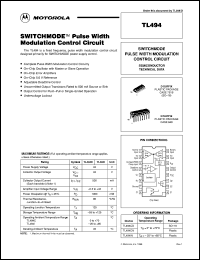 TL494CD datasheet: Switchmode pulse width modulation control circuit TL494CD