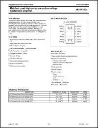 NE5234N datasheet: Matched quad high-performance low-voltage operational amplifier NE5234N