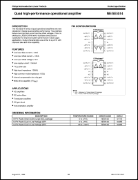 NE5514D datasheet: Quad high-performance operational amplifier NE5514D