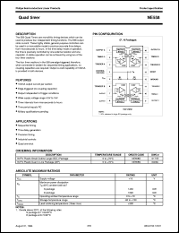 NE558D datasheet: Quad timer NE558D