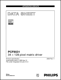 PCF8531U/2/F1 datasheet: 34 x 128 pixel matrix driver PCF8531U/2/F1