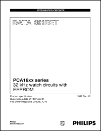 PCA1626U/F2 datasheet: 32 kHz watch circuits with EEPROM PCA1626U/F2