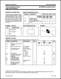 BTA204W-600C datasheet: Three quadrant triacs high commutation BTA204W-600C