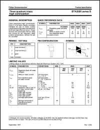 BTA208X-600B datasheet: Three quadrant triacs high commutation BTA208X-600B