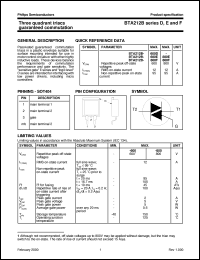 BTA212B-600D datasheet: Three quadrant triacs guaranteed commutation BTA212B-600D