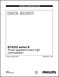 BTA225-600B datasheet: Three quadrant triacs high commutation BTA225-600B