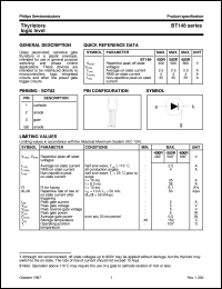 BT148-400R datasheet: Thyristors logic level BT148-400R