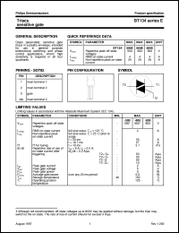 BT134-600E datasheet: Triacs sensitive gate BT134-600E