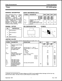 BT134W-500F datasheet: Triacs BT134W-500F