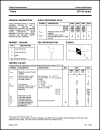 BT136-500F datasheet: Triacs BT136-500F