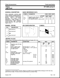 BT136B-500D datasheet: Triacs logic level BT136B-500D