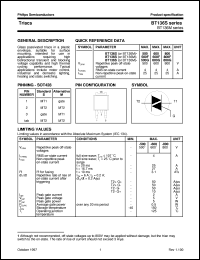 BT136M-500 datasheet: Triacs BT136M-500