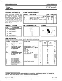 BT137-600D datasheet: Triacs logic level BT137-600D