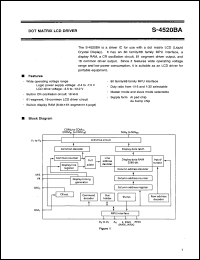 S-4520BA-CG datasheet: Dot matrix LCD driver S-4520BA-CG