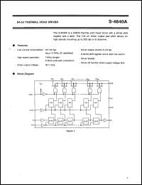 S-4630A datasheet: 64-bit thermal head driver S-4630A