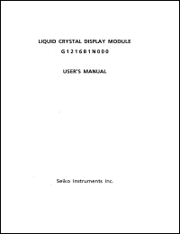 G1216B1N000 datasheet: Liquid crystal display module G1216B1N000