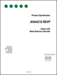 AHA4210A-062PJC datasheet: Viterbi with reed-solomon decoder AHA4210A-062PJC