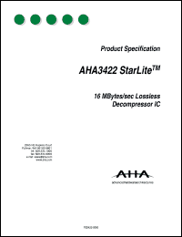 AHA3422A-033PQC datasheet: Comprocessor/decompressor IC AHA3422A-033PQC