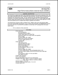 AK4527B datasheet: Multi-channel audio CODEC AK4527B