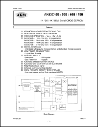 AK93C65BH datasheet: CMOS EEPROM AK93C65BH