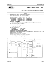 AK93C85AM datasheet: CMOS EEPROM AK93C85AM