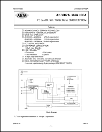 AK6002AV datasheet: CMOS EEPROM AK6002AV