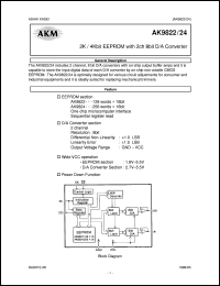 AK9824M datasheet: 2K/4Kbit EEPROM with 2ch 8bit D/A converter AK9824M