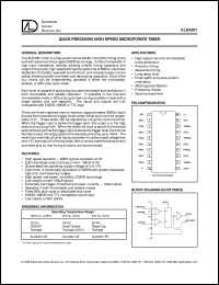 ALD4501DE datasheet: Quad precision high speed micropower timer ALD4501DE