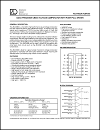 ALD4302APB datasheet: Quad precision CMOS voltage comparator with push-pull driver ALD4302APB