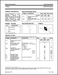 BTA140-600 datasheet: Triacs BTA140-600