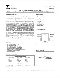 ALD1102APA datasheet: Dual P-channel matched mosfet pair ALD1102APA