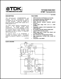 75T2090-IP datasheet: DTMF receiver 75T2090-IP