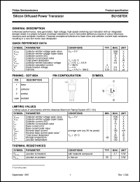 BU1507DX datasheet: Silicon Diffused Power Transistor BU1507DX