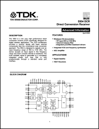 5504-CGT datasheet: Direct conversion receiver 5504-CGT