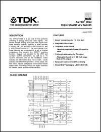 5003-CG datasheet: Triple SCART A/V switch 5003-CG