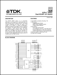 5002C-CGT datasheet: Dual SCART A/V switch 5002C-CGT