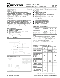 EZ1587CM-1.5.TR datasheet: 1.5V 3.0 AMP low dropout positive voltage regulator EZ1587CM-1.5.TR
