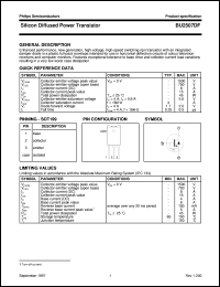 BU2507DF datasheet: Silicon Diffused Power Transistor BU2507DF