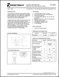 EZ1585BCT datasheet: 5.0AMP low dropout positive voltage regulator EZ1585BCT