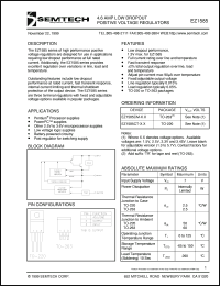 EZ1585CT datasheet: Adjustable 4.6AMP low dropout positive voltage regulator EZ1585CT