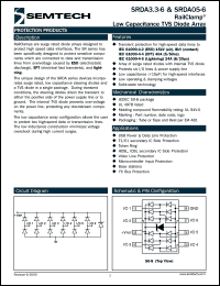 SRDA3.3-6TB datasheet: Low capacitance TVS diode array SRDA3.3-6TB