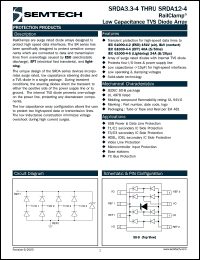 SRDA05-4TE datasheet: Low capacitance TVS diode array SRDA05-4TE