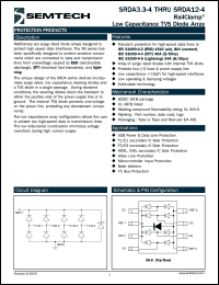 SRDA3.3-4TB datasheet: Low capacitance TVS diode array SRDA3.3-4TB