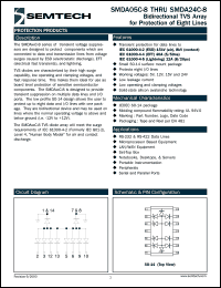 SMDA05C-8TE datasheet: Bidirectional TVS array SMDA05C-8TE